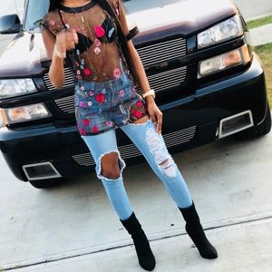 Rainy daisy Mesh top